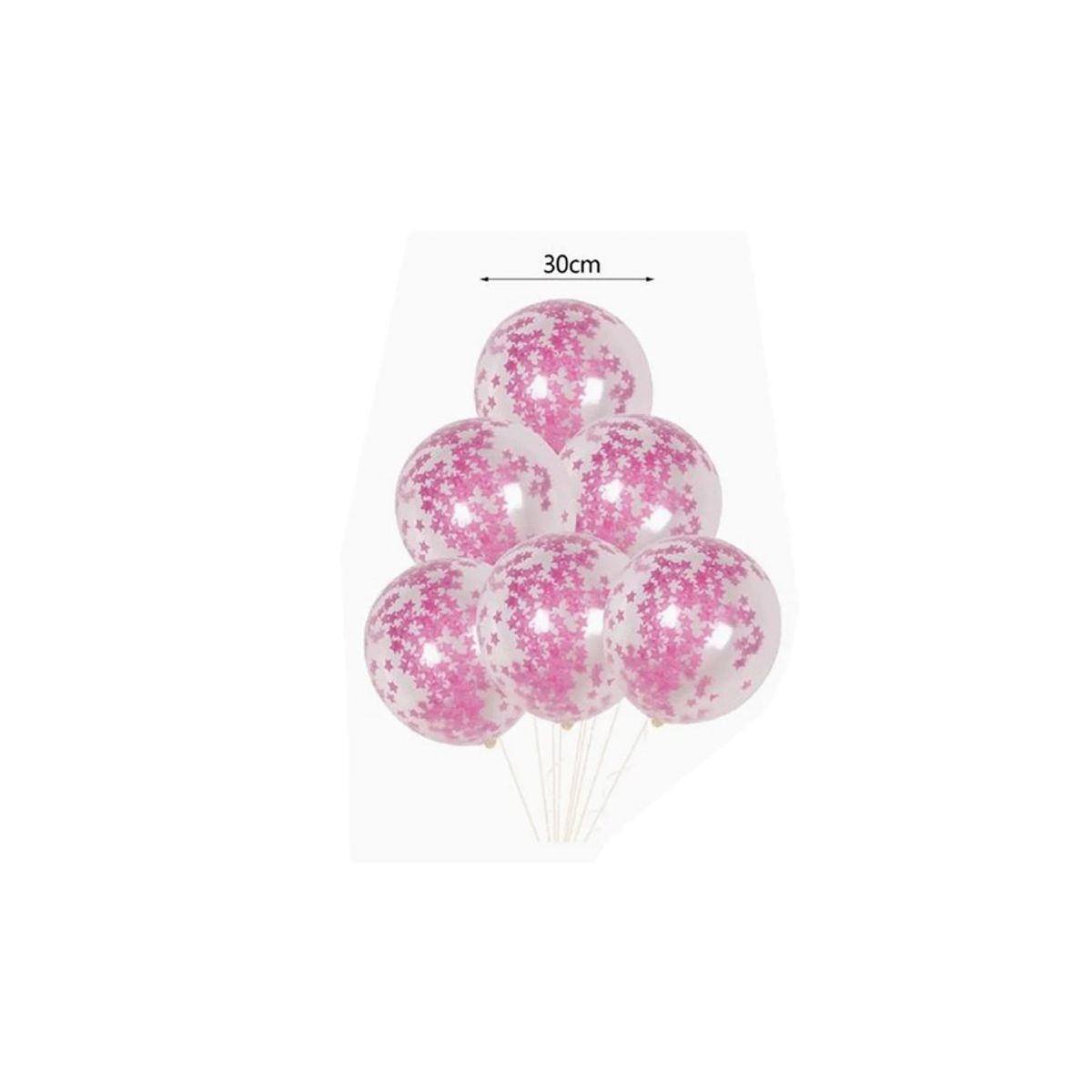 GENERICO - Set Globos Confeti Rosa 30cm