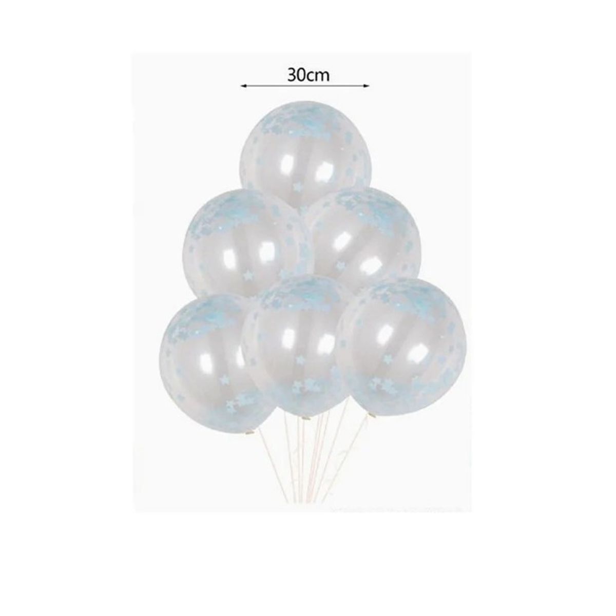 GENERICO - Globos de Confeti Celeste 30cm