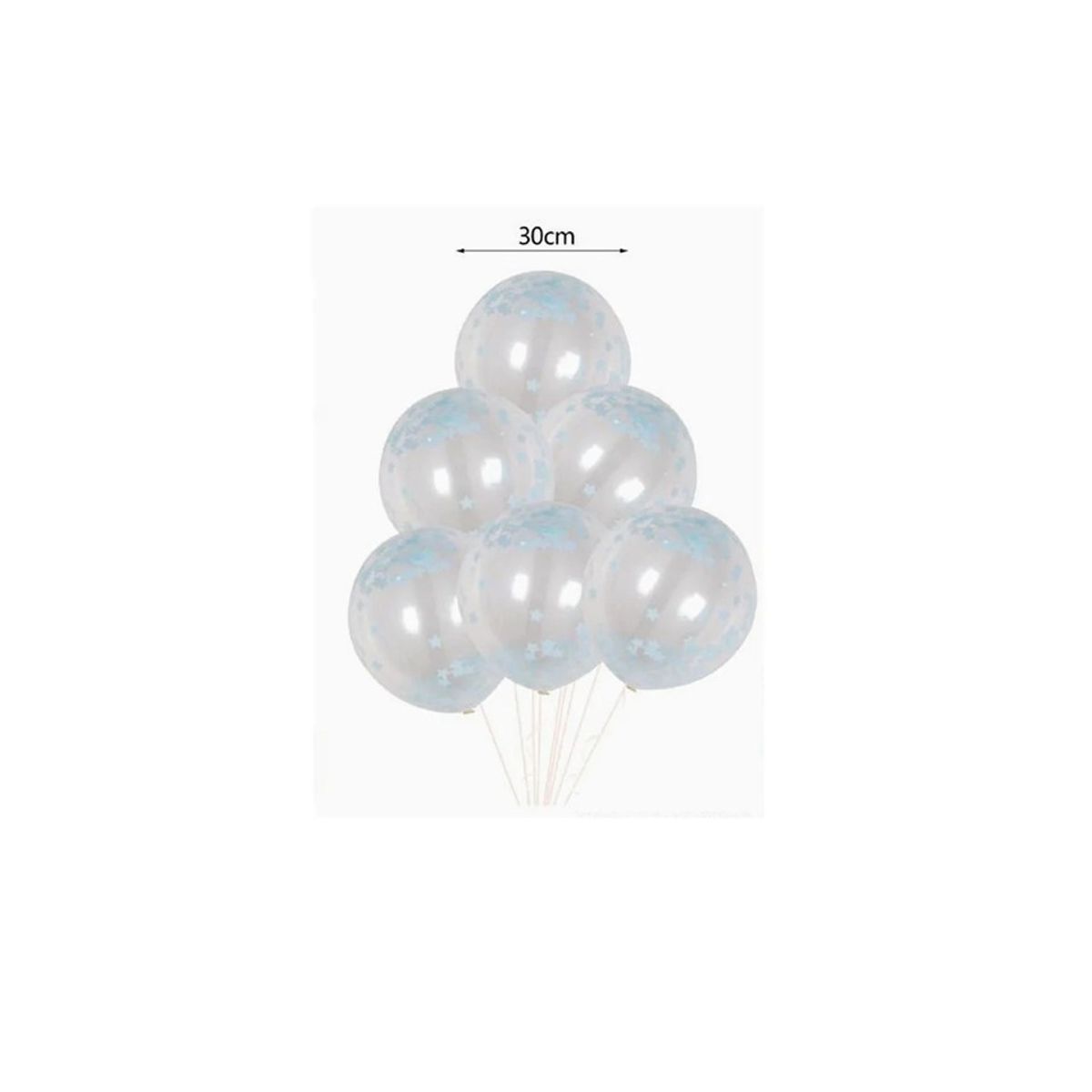 GENERICO - Globos de Confeti Celeste 30cm