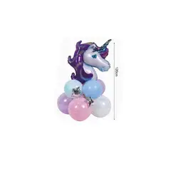 GENERICO - Set Globos Unicornio Morado 120cm