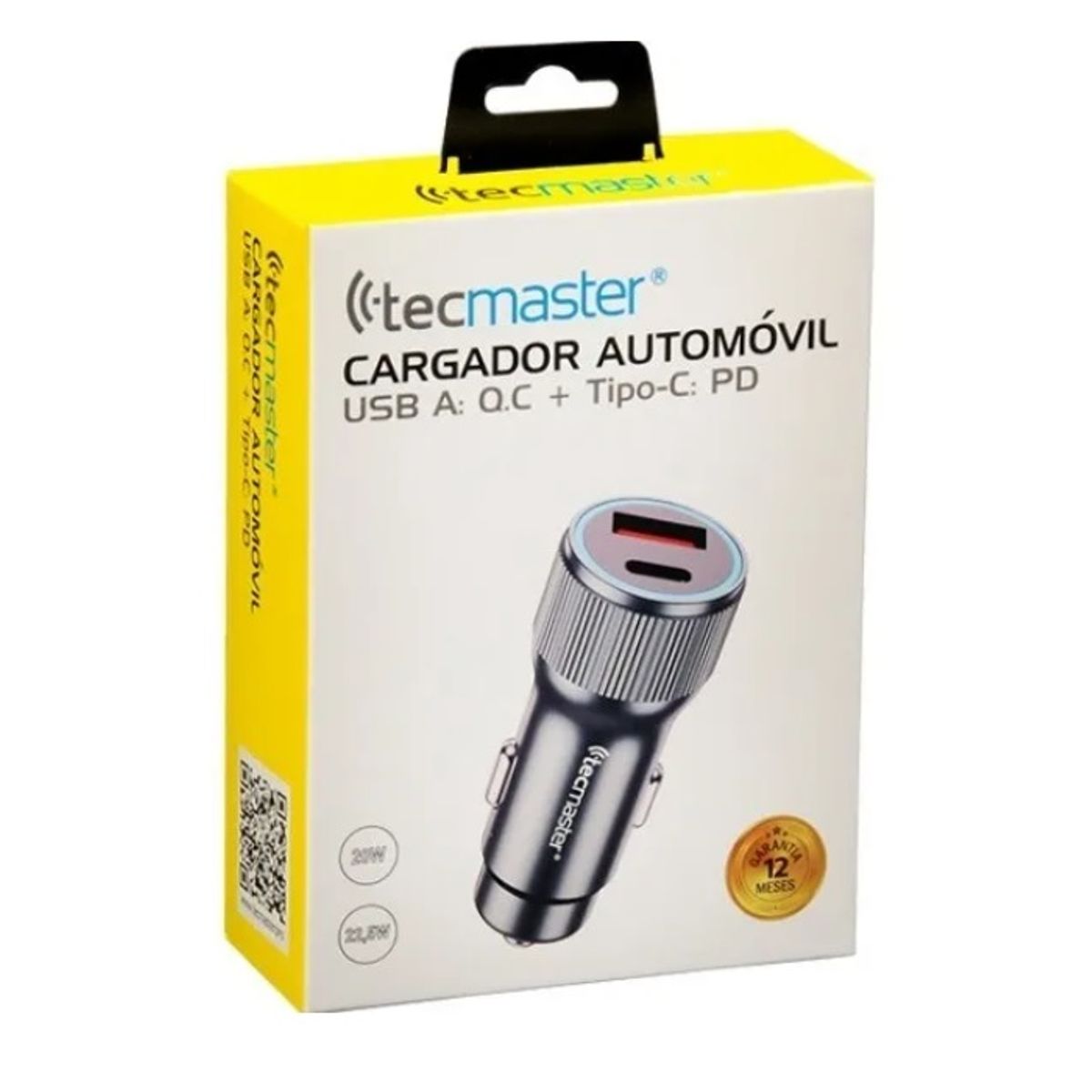 TECMASTER - Cargador de ceular para Auto Con Tecnología Q.c 3.0 + Pd Súper Carga