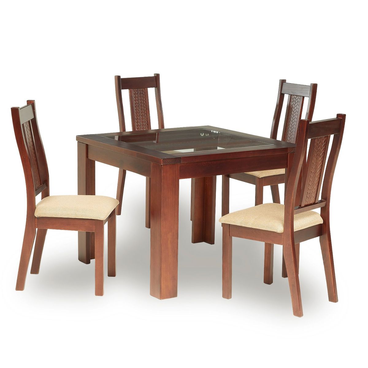 EROOMS - COMEDOR NEW MALAGA 4S CUADRADO CHOCOLATE