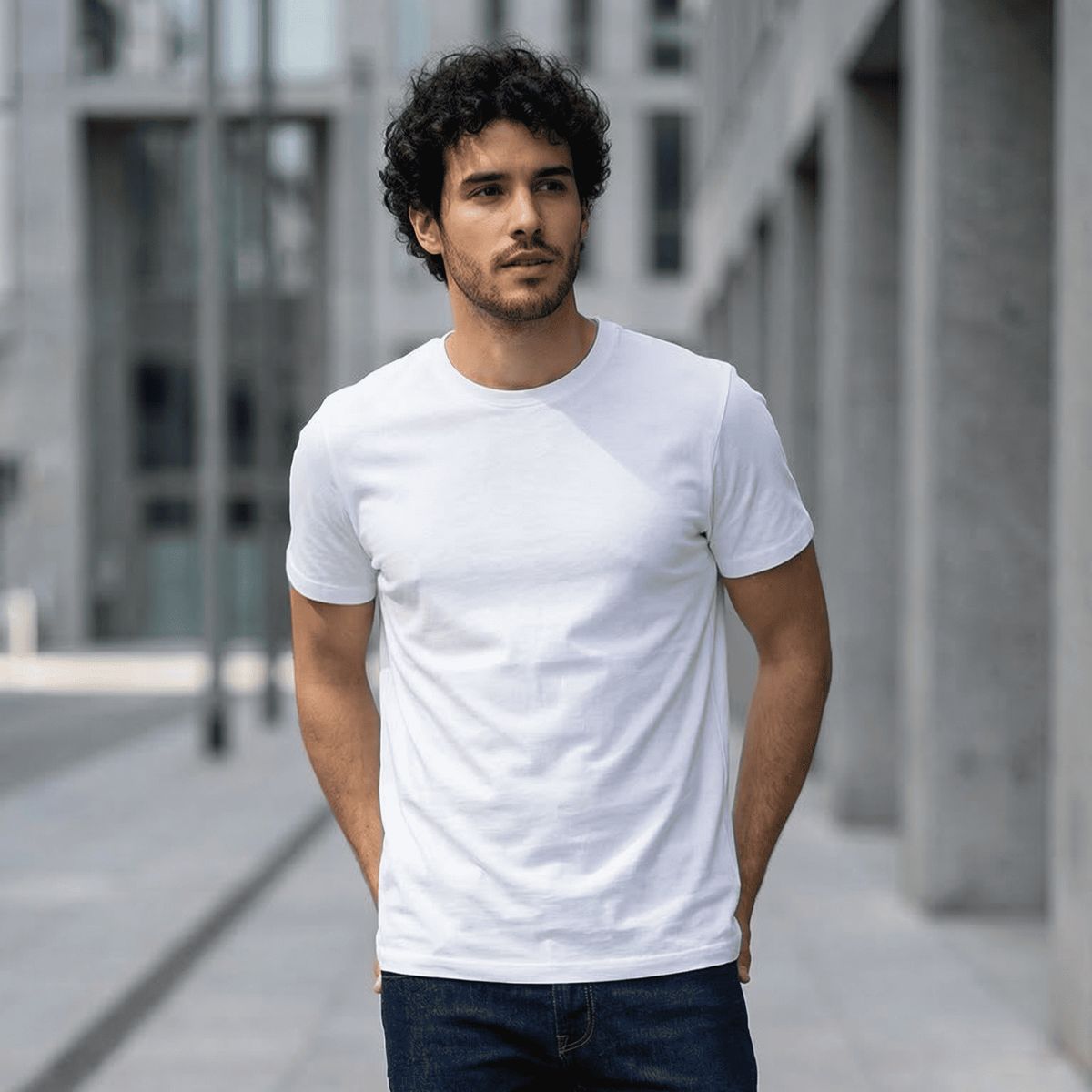 T-WORLD - Polera 100 % algodón manga corta básica 170 Grs. ideal para estampar