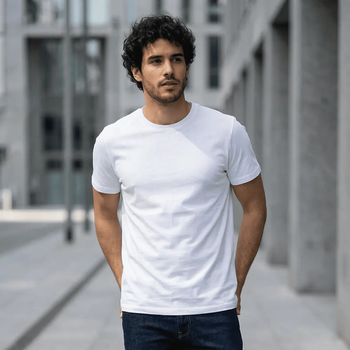 T-WORLD - Polera 100 % algodón manga corta básica 170 Grs. ideal para estampar