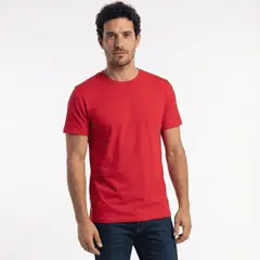 T-WORLD - Polera Básica Hombre Manga Corta 100% Algodón