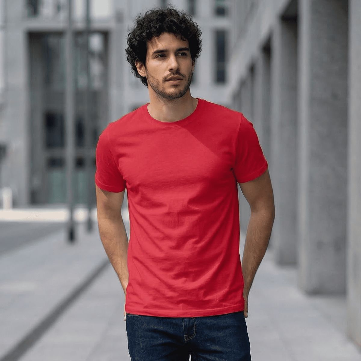 T-WORLD - Polera 100 % algodón manga corta básica 170 Grs. ideal para estampar