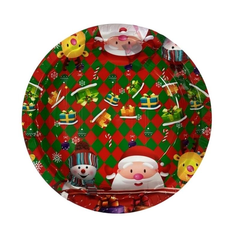 OEM - SET X3 BANDEJA REDONDA NAVIDAD 36cmx5cm