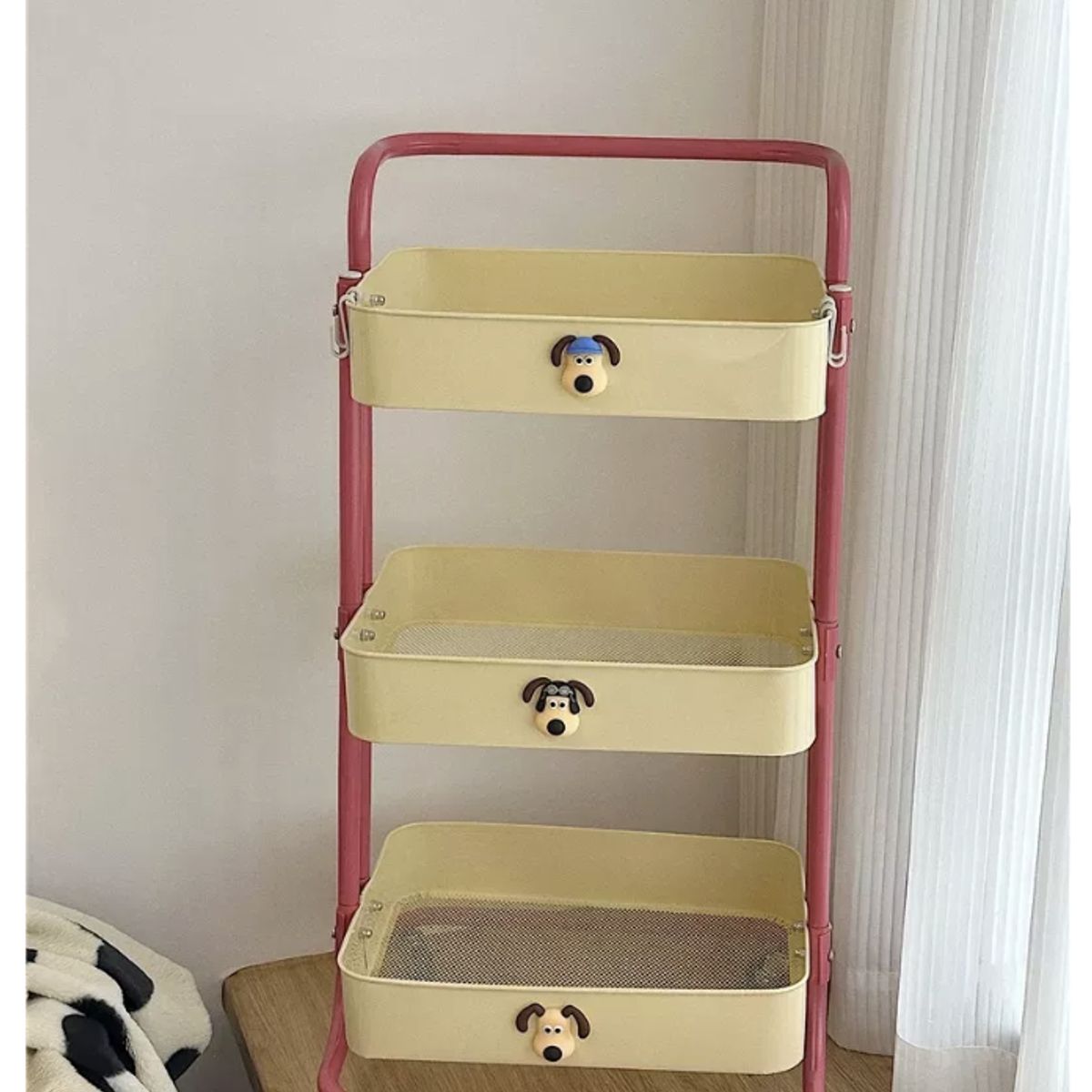 HOMER DESIGN - Carrito Organizador Metálico 3niveles Con Ruedas Con Stiker