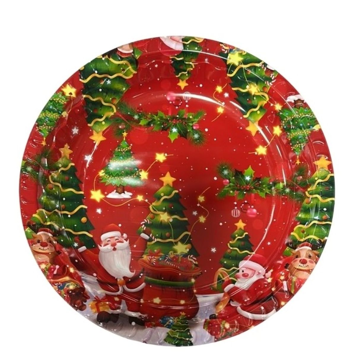 OEM - SET X 3 BANDEJA REDONDA NAVIDAD 40X5CM (DISEÑOS VARIOS)