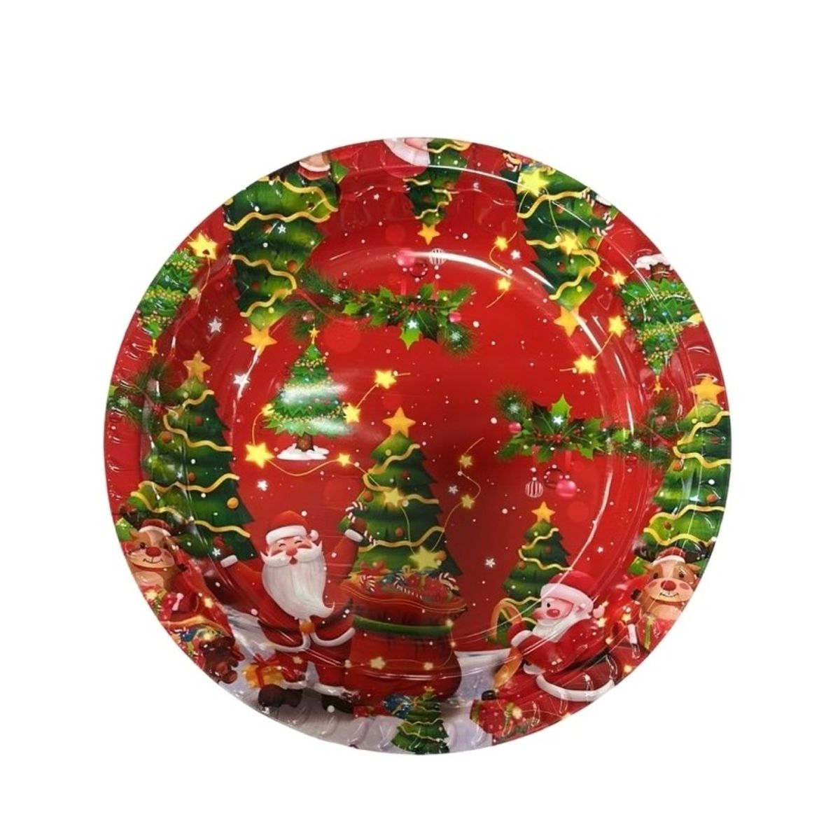 OEM - SET X 3 BANDEJA REDONDA NAVIDAD 40X5CM (DISEÑOS VARIOS)