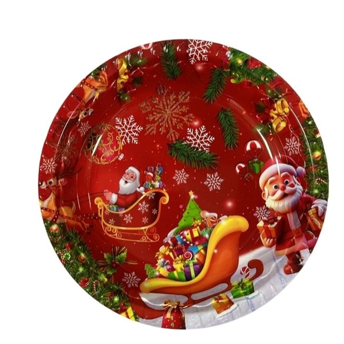 OEM - SET X 3 BANDEJA REDONDA NAVIDAD 32cmx4cm