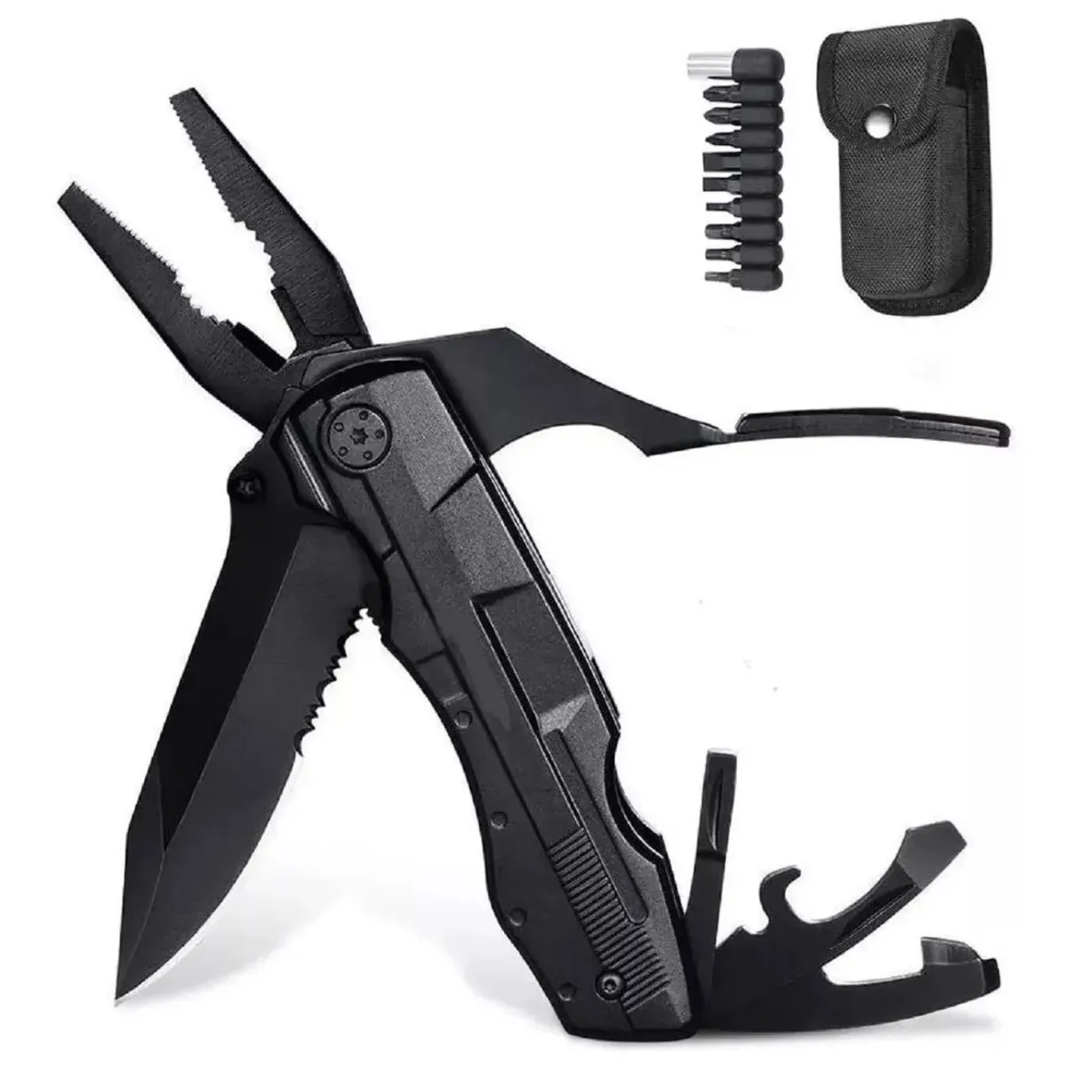 MUNDO MAGIA - Kit Tactico Para Acampar Alilicate 16en1 Blck