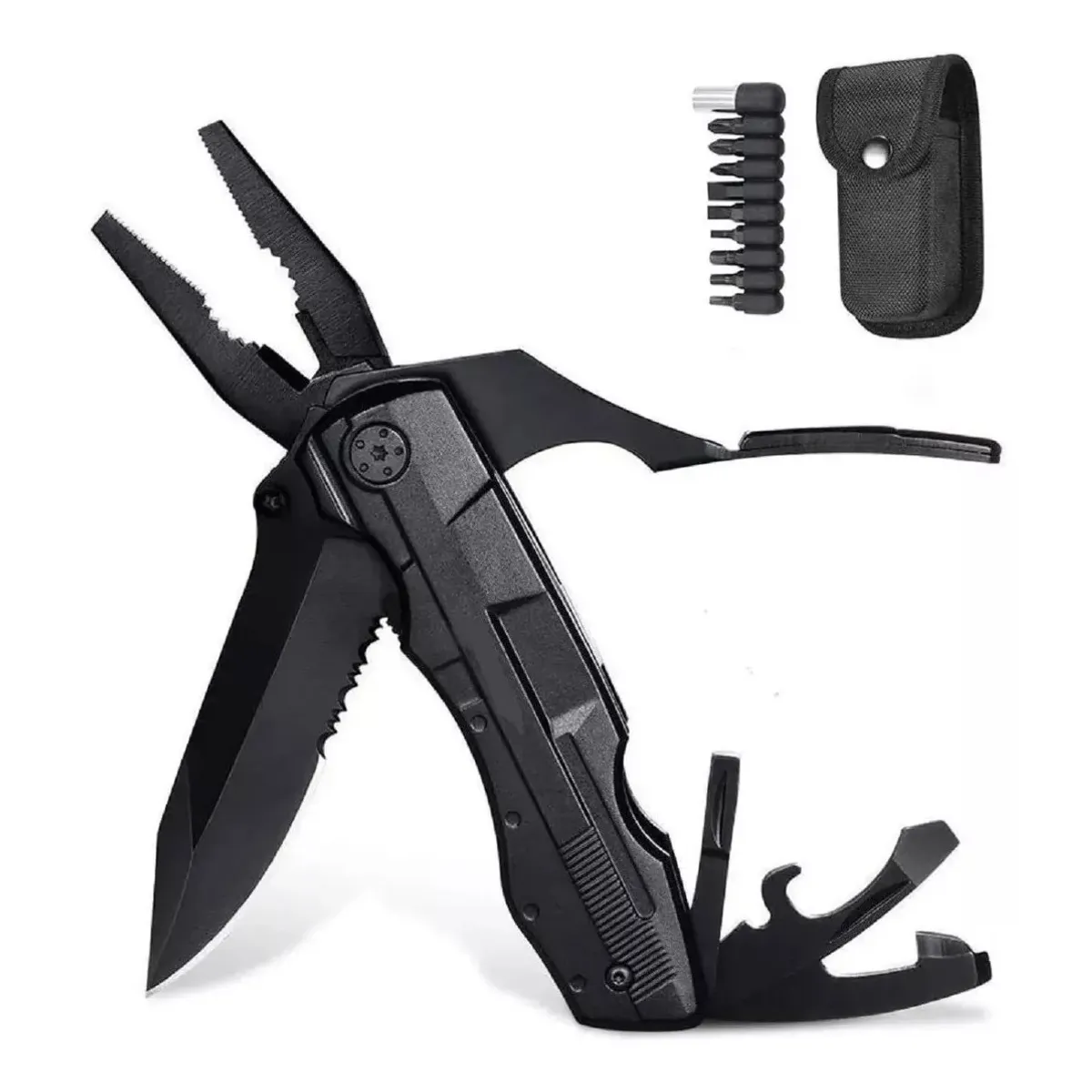 MUNDO MAGIA - Kit Tactico Para Acampar Alilicate 16en1 Blck