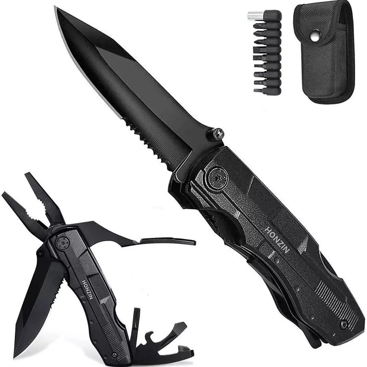 MUNDO MAGIA - Kit Tactico Para Acampar Alilicate 16en1 Blck