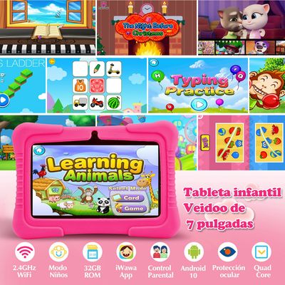Imagen 2 del producto Tablet Niños con Control Parental 32GB 7 - Rosa