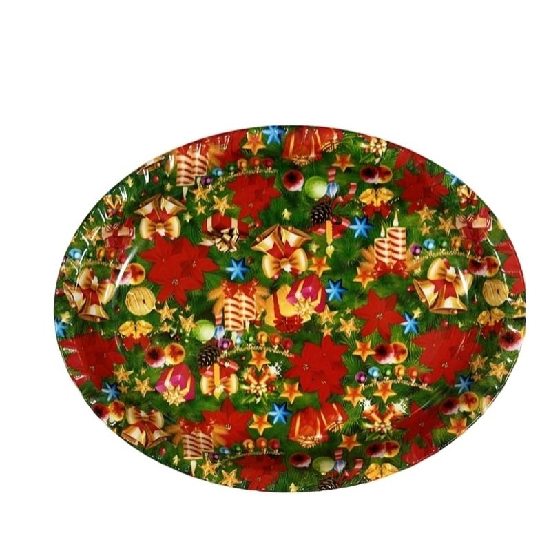 OEM - SET X 3 BANDEJA  OVALADA  NAVIDAD  DISEÑOS VARIOS