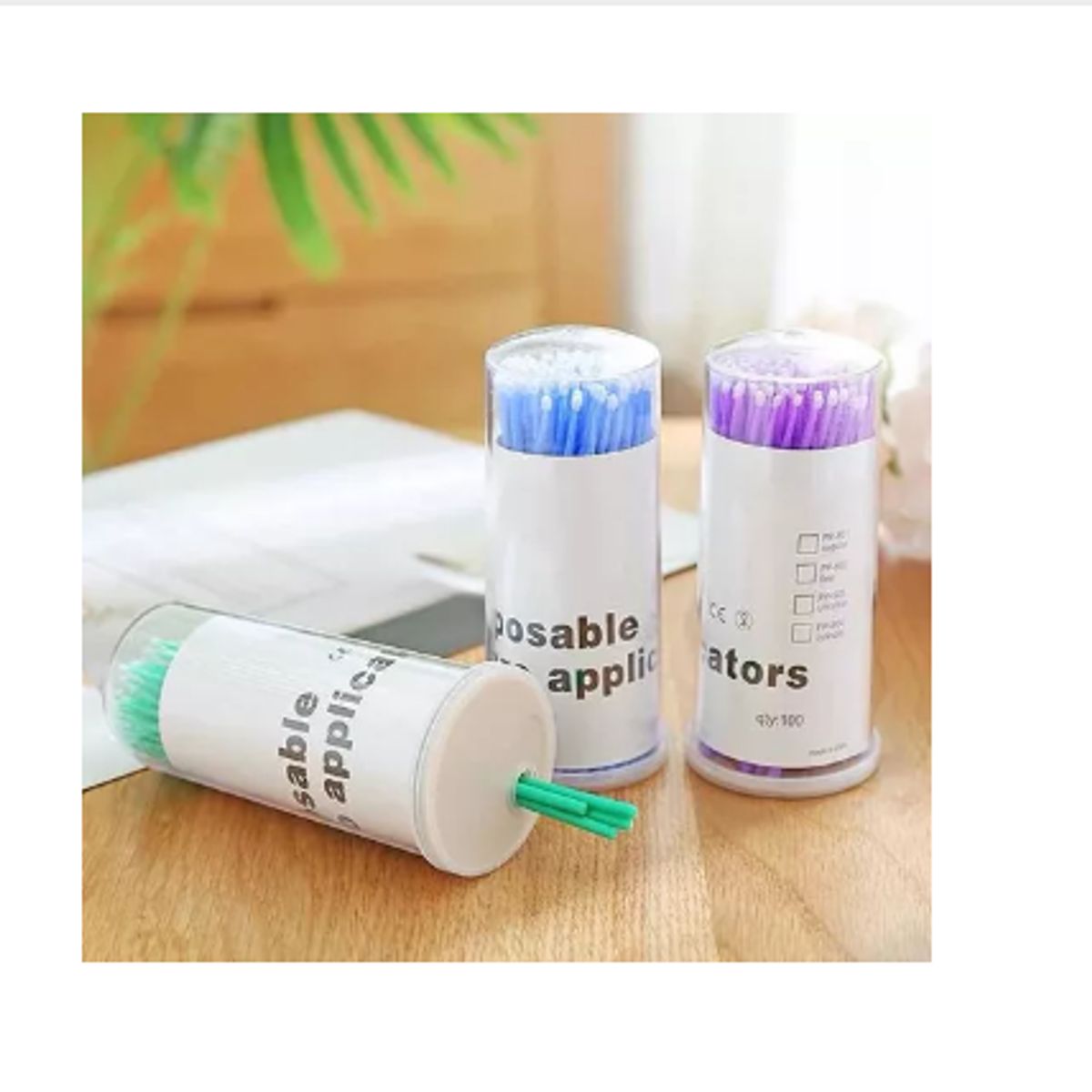 GENERICO - Palito De Algodón Para Pestañas 100 Unid