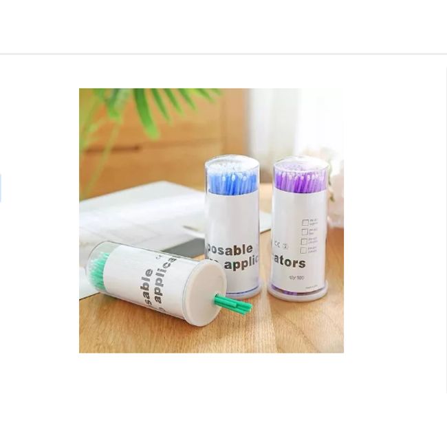 GENERICO - Palito De Algodón Para Pestañas 100 Unid