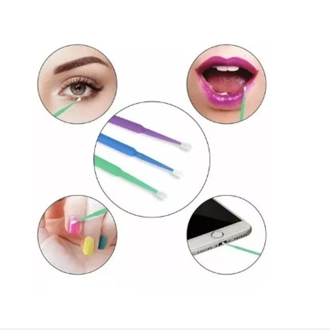 GENERICO - Palito De Algodón Para Pestañas 100 Unid