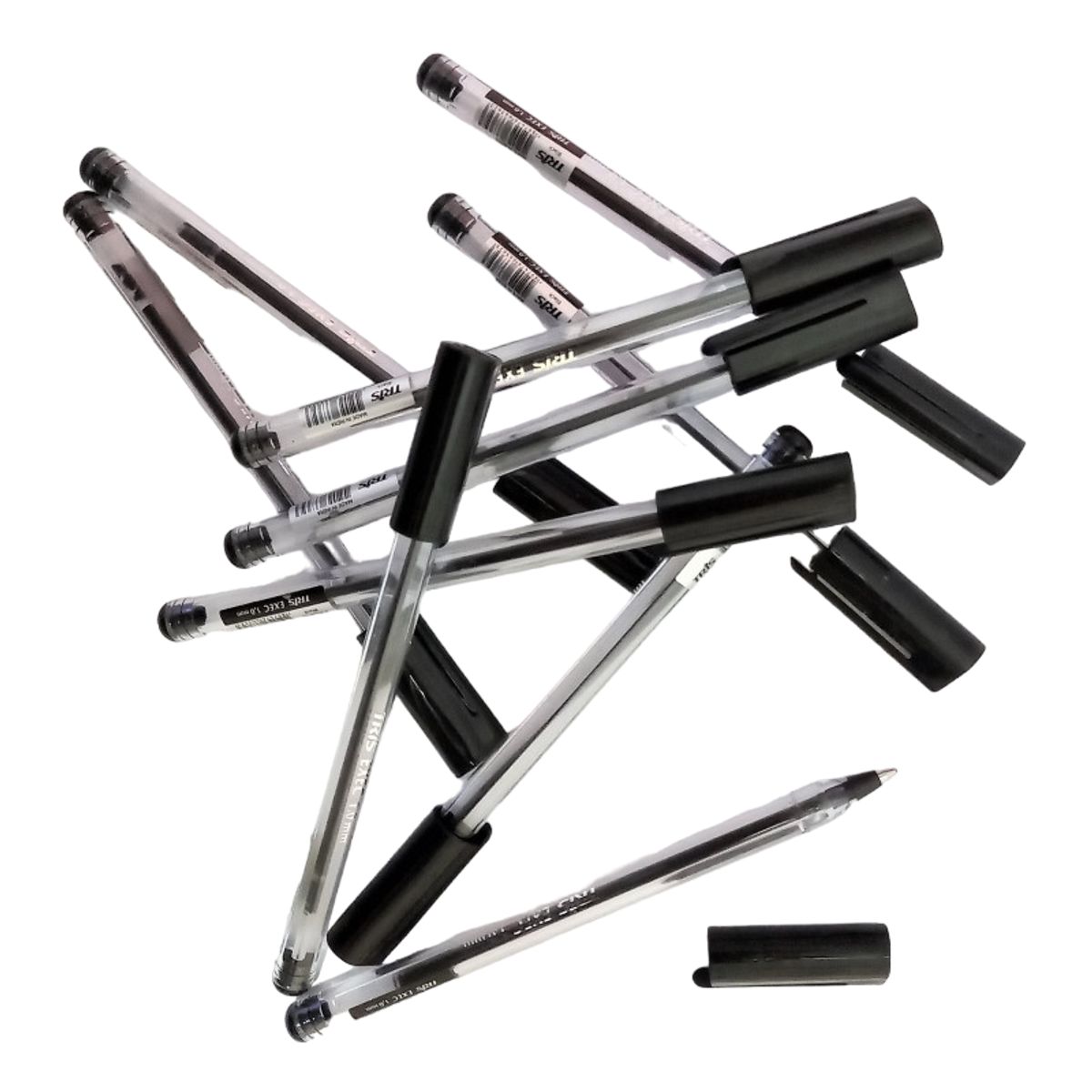 TRIS - Pack 10 Lápiz pasta tinta negra punta media 1.0mm