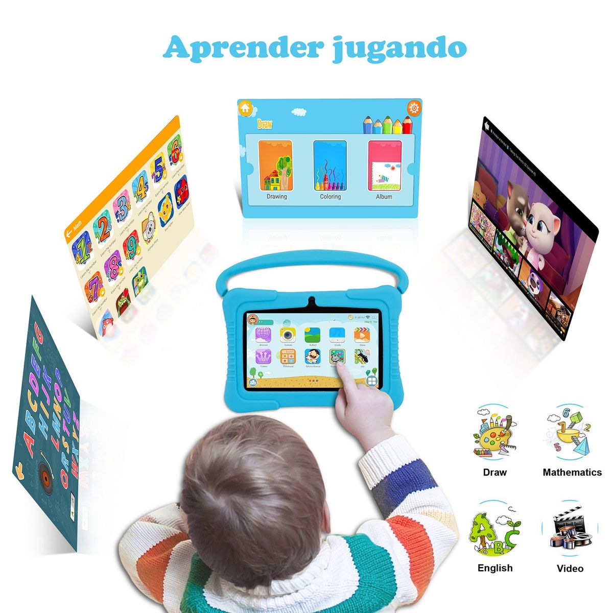 VEIDOO - Tablet Niños Veidoo con Control Parental 32GB 7 - Azul