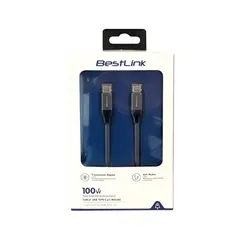 BESTLINK - Cable USB C a C Carga Rápida 100W 20Gb 4K 12Mts