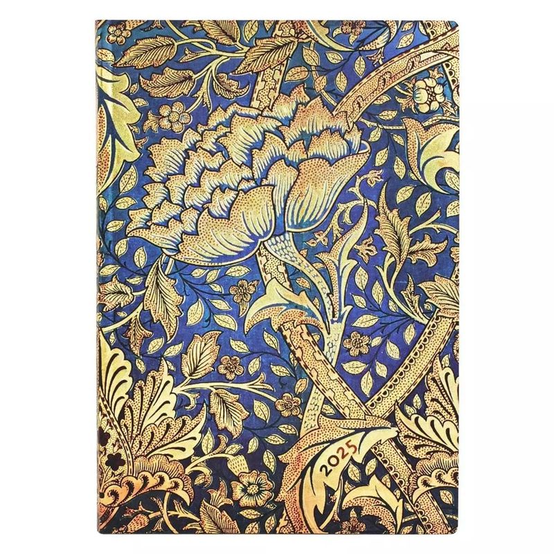 PAPER BLANKS - Agenda 2025 William Morris Danza Midi Vista Semana T.Blanda