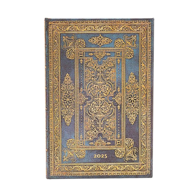 PAPER BLANKS - Agenda 2025 Blue Luxe Mini Vista Semana Tapa Dura