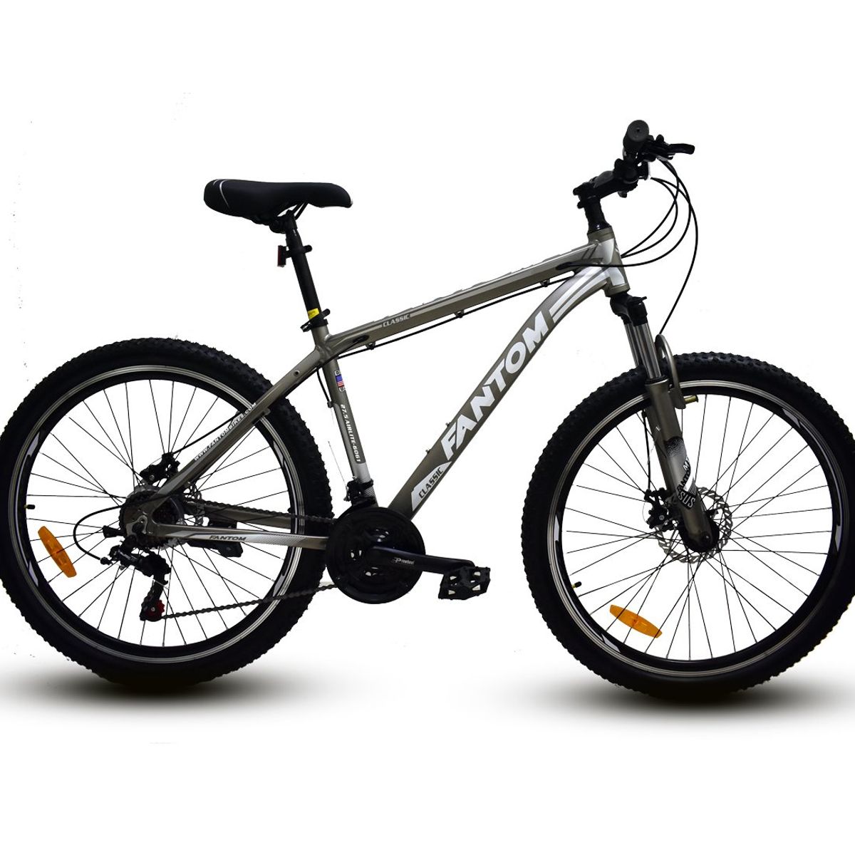FANTOM - Bicicleta 27.5 MTB Aluminio Disc SH Gris/Blanco Fantom