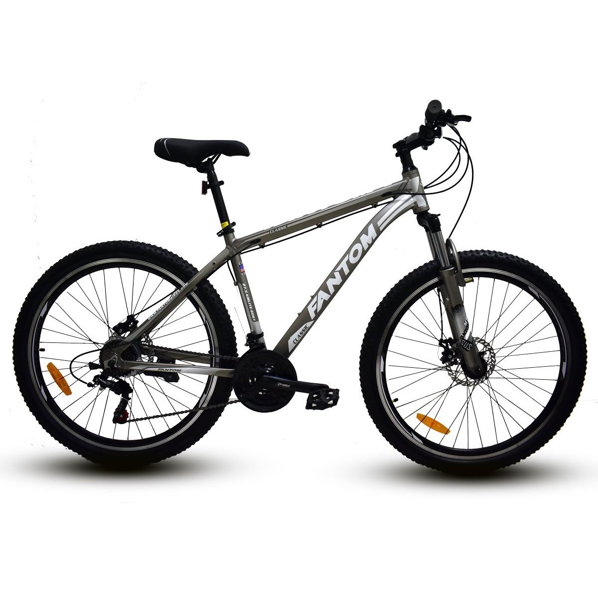 FANTOM - Bicicleta 27.5 MTB Aluminio Disc SH Gris/Blanco Fantom