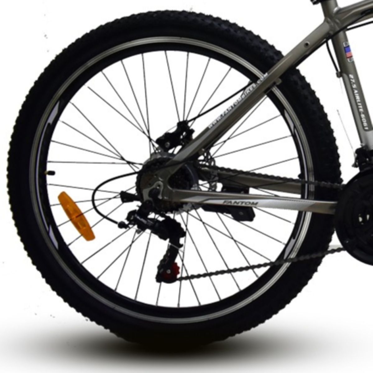 FANTOM - Bicicleta 27.5 MTB Aluminio Disc SH Gris/Blanco Fantom