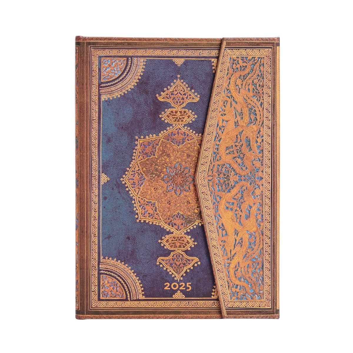 PAPER BLANKS - Agenda 2025 Safavid Indigo Midi Vista Semana Tapa Dura