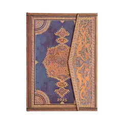 PAPER BLANKS - Agenda 2025 Safavid Indigo Midi Vista Semana Tapa Dura