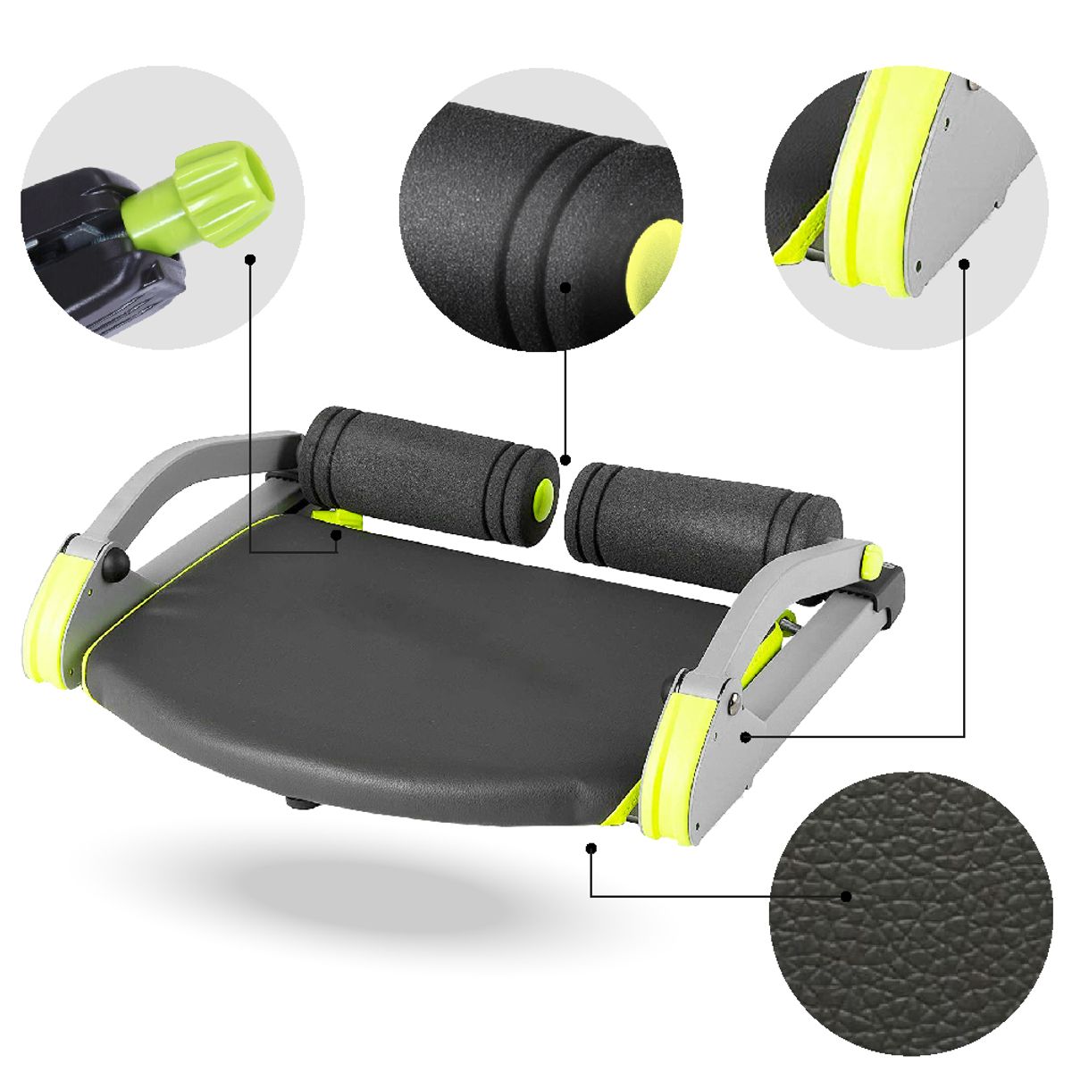 PWRFITNESS - Ejercitador Abdominal Multifunción Plegable Fitness Pro