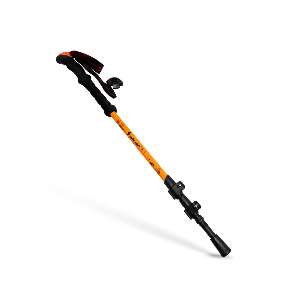 PWRFITNESS - Bastón De Trekking Telescópico Ajustable Antideslizante