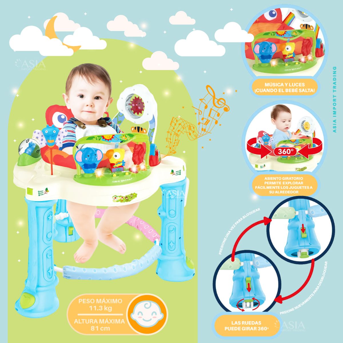 KIDSTAR - Centro de Actividades Interactivo + Andador Saltarin 360