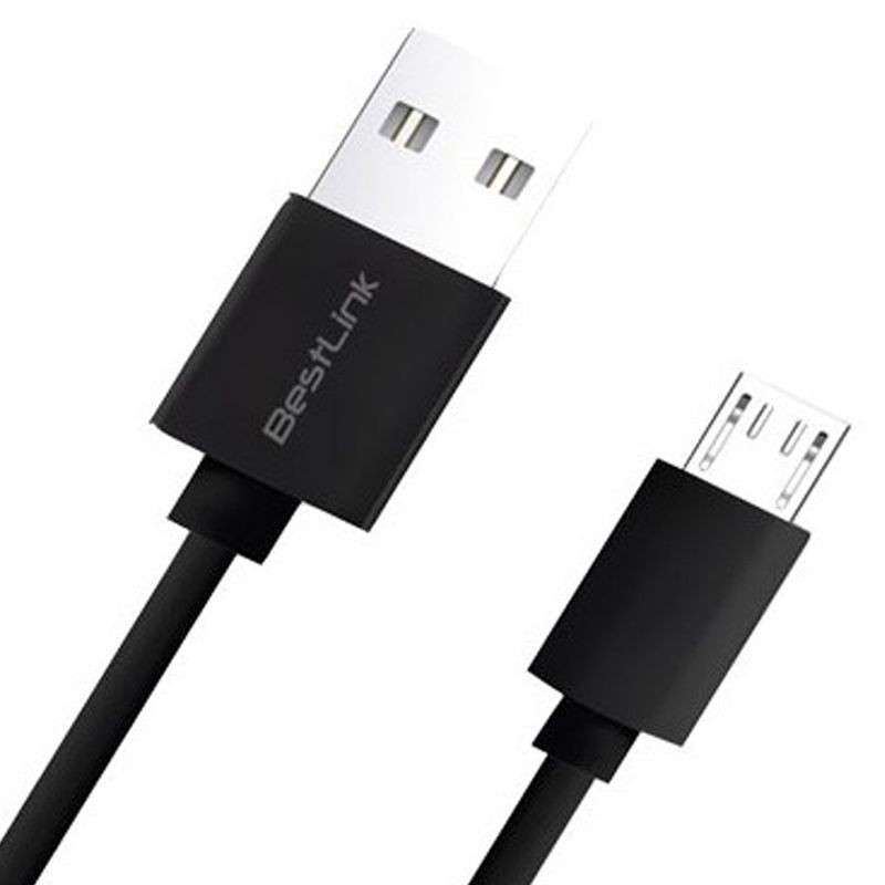 BESTLINK - CABLE MICRO USB A USB 1 METRO, COLOR NEGRO