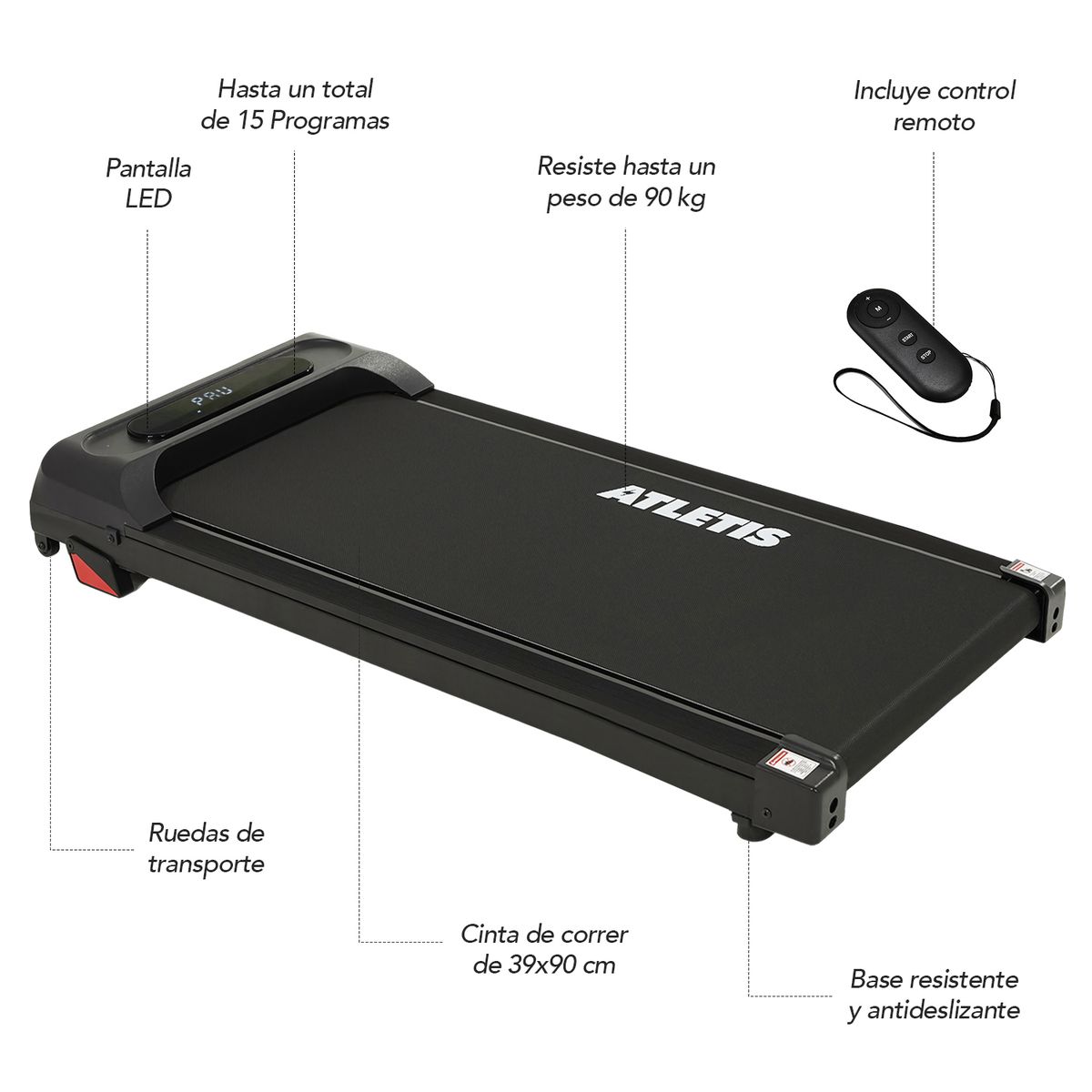ATLETIS - Caminadora Atletis Sprint I 075HP Velocidad 8 kmh