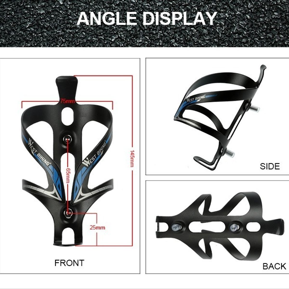 WEST BIKING - Porta Caramañola De Aluminio 27gr Bicicleta Botella