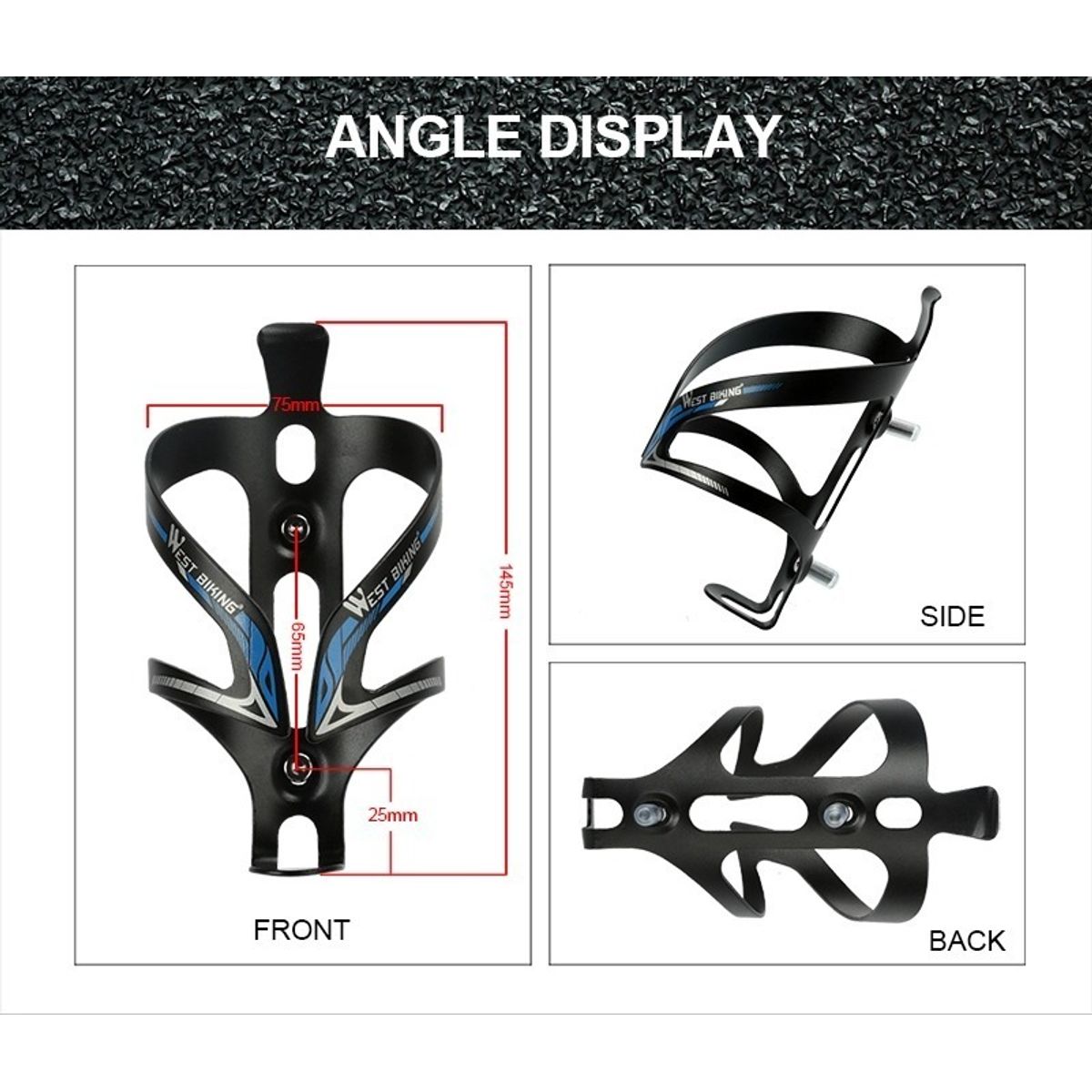 WEST BIKING - Porta Caramañola De Aluminio 27gr Bicicleta Botella