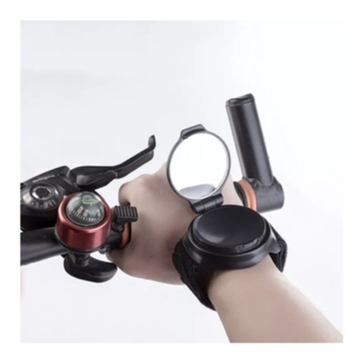 RIDER - Espejo Retrovisor A La Muñeca 360 Grados Para Bicicletas