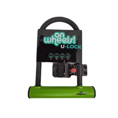 ON WHEELS - Candado Bicicleta Tipo U-lock Onwheels 24 Cm Con Soporte - Verde