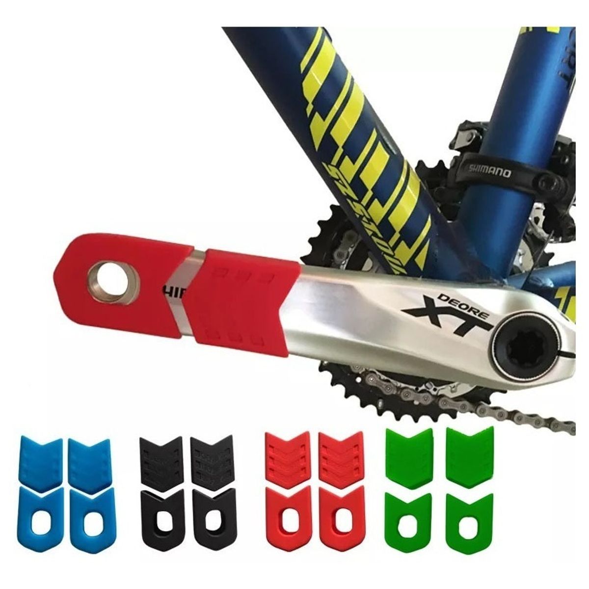 GENERICO - Funda Protector De Silicona Para Biela De Bicicleta Enlee