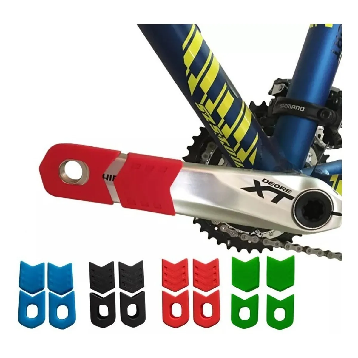 GENERICO - Funda Protector De Silicona Para Biela De Bicicleta Enlee