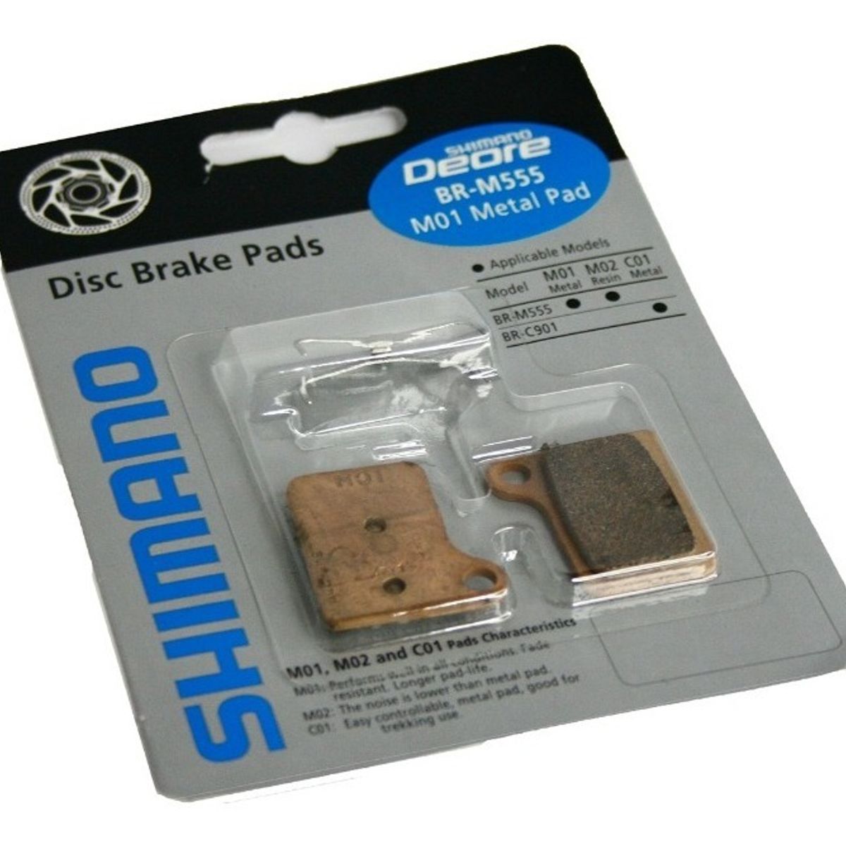 SHIMANO - Pastillas De Freno Shimano M01 Para Br-m555 Deore Metálica