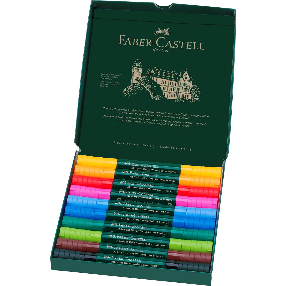FABER-CASTELL - Marcadores Acuarelables A.Dürer Faber-Castell x10 Colores