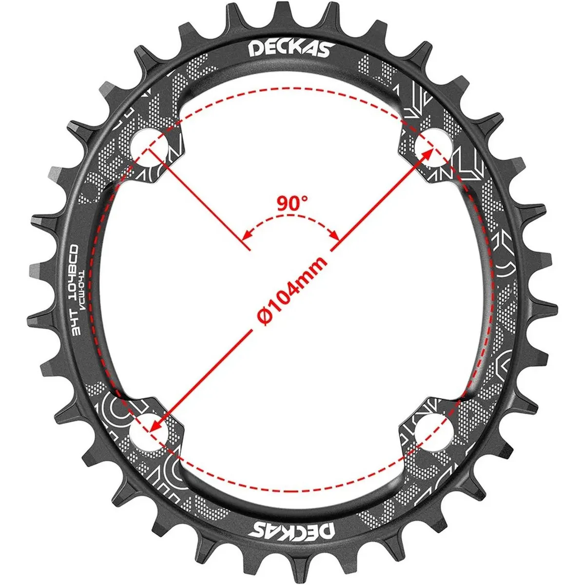 GENERICO - Plato Ovalado Mtb Narrow Wide Bicicleta 30t 32t 34t 36t 38t