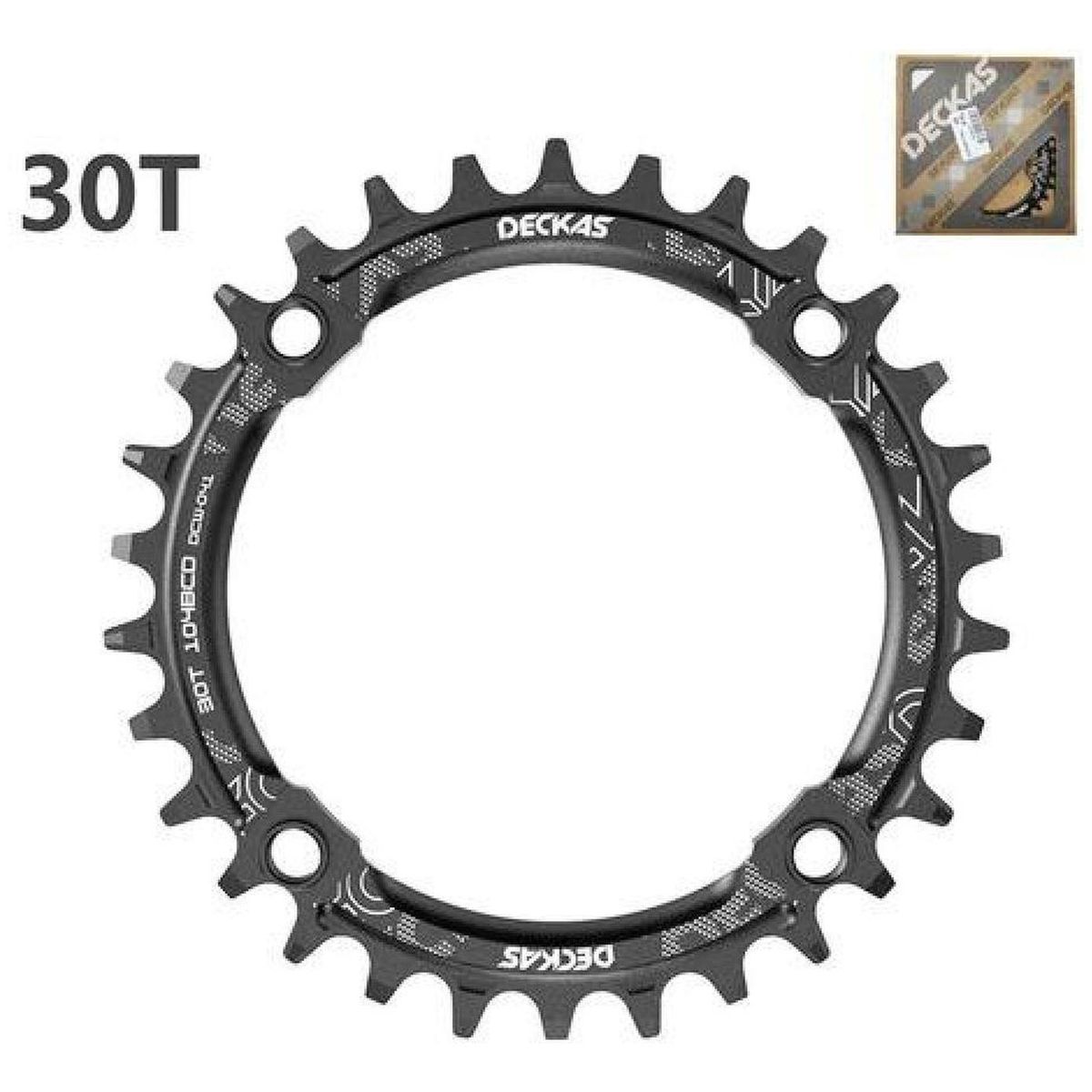 GENERICO - Plato Redondo Mtb Narrow Wide Bicicleta 30t 32t 34t 36t 38t - Azul