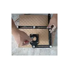 GENERICO - Regla Multiángulo Plegable De 6 Ángulos Plegable Azulejos