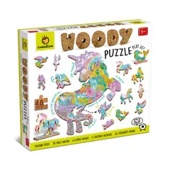 LUDATTICA - Puzzle de Madera Unicornio 48 Piezas